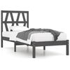 vidaXL sengeramme 75x190 cm Small Single massivt fyrretr&aelig; gr&aring;