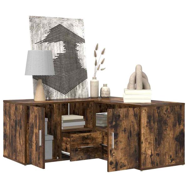 vidaXL hj&oslash;rneskab 160x40x45 cm konstrueret tr&aelig; r&oslash;get egetr&aelig;sfarve