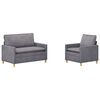 vidaXL Sofa S&aelig;t 2 pcs Lysegr&aring; Polyester