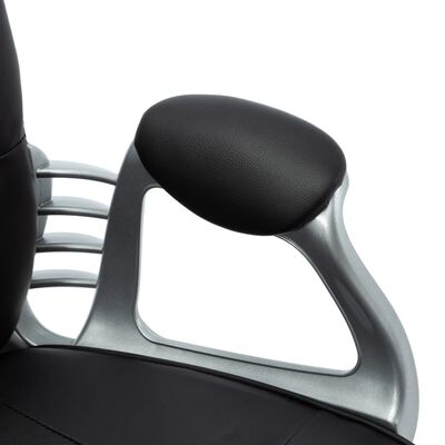 vidaXL kontorstol med hjul kunstlæder sort