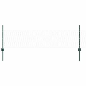 vidaXL Sekskantet hegn med stolpe 10 x 0,5 m PVC-belagt st&aring;l Gr&oslash;n Mesh