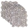 vidaXL Pebble Fliser Gr&aring;brun 30 x 30 cm Flod Pebble