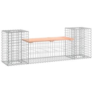 vidaXL haveb&aelig;nk med gabiondesign 183x41x60,5 cm massivt douglasgran