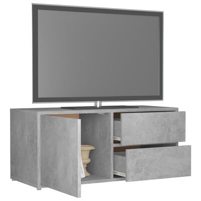 vidaXL tv-bord 80x34x36 cm konstrueret træ betongrå
