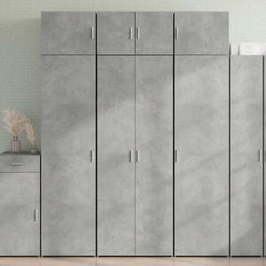 vidaXL skab 70x42,5x185 cm konstrueret tr&aelig; betongr&aring;