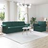 vidaXL Sofa 210cm 2 pcs M&oslash;rkegr&oslash;n Metal