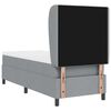 vidaXL Box spring seng med madras Lysegr&aring; 80 x 200 cm Stof