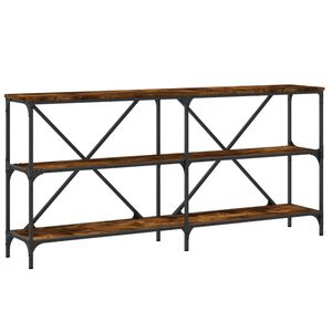vidaXL konsolbord 160x30x75 cm konstrueret tr&aelig; og jern r&oslash;get sonoma-eg