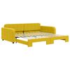 vidaXL daybed med udtr&aelig;k 100x200 cm velour gul