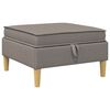vidaXL Sofa Puff med Opbevaring Gr&aring;brun 70 x 70 x 40 cm Stof