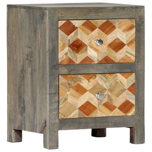 vidaXL sengebord 40x30x50 cm massivt mangotr&aelig; gr&aring;