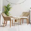 vidaXL Have Stol med pude 2 pcs Beige 55 x 62.5 x 82cm polyrattan
