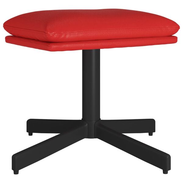 vidaXL fodskammel 60x60x36 cm kunstlæder vinrød