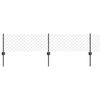 vidaXL K&aelig;de-link hegn med stolpe 10 x 0,4 m PVC-belagt st&aring;l Gr&aring; Mesh