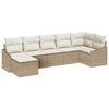 vidaXL Havesofa S&aelig;t 7 stk. Beige og creme polyrattan