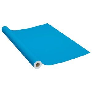 vidaXL selvkl&aelig;bende folie til m&oslash;bler 500x90 cm PVC azurbl&aring;