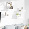 vidaXL v&aelig;ghylder 4 stk. 40x23x3,8 cm MDF hvid h&oslash;jglans