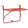 vidaXL altanbord 60x40 cm st&aring;l R&oslash;d