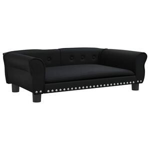 vidaXL hundeseng 95x55x30 cm kunstl&aelig;der sort
