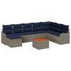 vidaXL Havesofa S&aelig;t 9 stk. Gr&aring; polyrattan
