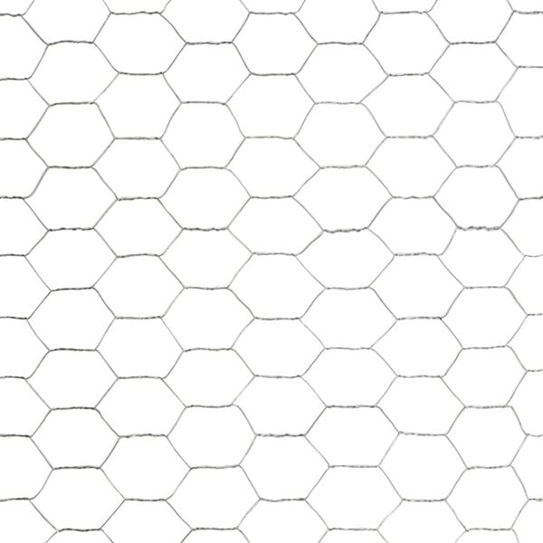 vidaXL hønsenet galvaniseret stål 25 x 1,5 m sølvfarvet