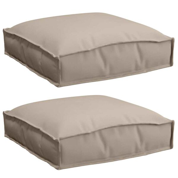 vidaXL Pude 2 pcs Gr&aring;brun 40 x 40 x 8 cm Oxford stof