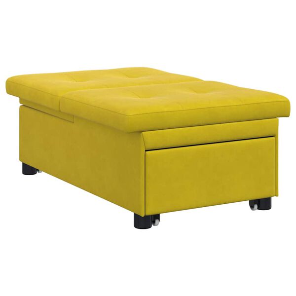 vidaXL Sovesofa Gul 194 x 67 x 82 cm Fl&oslash;jl
