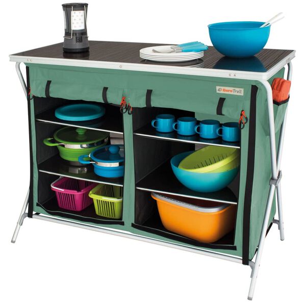 Eurotrail campingskab Brocas 110x52x90 cm gr&oslash;n