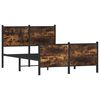 vidaXL sengeramme uden madras 120x200 cm metal røget egetræsfarve