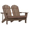 vidaXL 2-personers Adirondack-havestol massivt grantr&aelig; brun