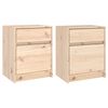 vidaXL sengeborde 2 stk. 40x31x50 cm massivt fyrretr&aelig;