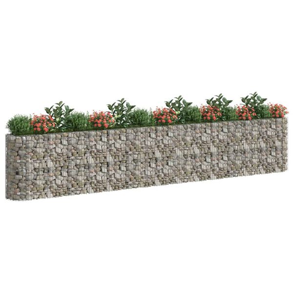 vidaXL gabion-højbed 540x50x100 cm galvaniseret jern