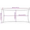 vidaXL solsejl 3x4,5 m 160 g/m&sup2; rektangul&aelig;r HDPE lysegr&aring;