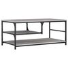 vidaXL sofabord 90x49x40 cm konstrueret tr&aelig; gr&aring; sonoma-eg