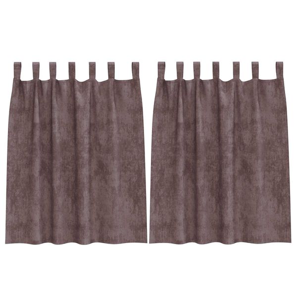 vidaXL Velour Gardiner med gardiner 2 pcs Brun 140 x 140 cm Fløjl