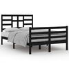 vidaXL sengeramme 120x200 cm massivt tr&aelig; sort