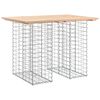 vidaXL havebord gabiondesign 100x70x72 cm massivt tr&aelig; fyrretr&aelig;