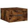 vidaXL v&aelig;gh&aelig;ngt sengebord 35x35x20 cm r&oslash;get egetr&aelig;sfarve