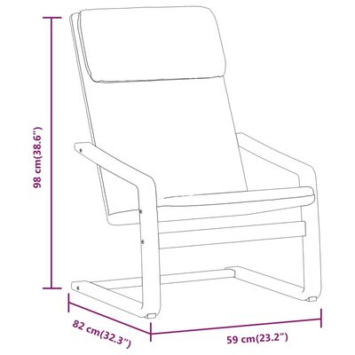 vidaXL lænestol med fodskammel Stof grå