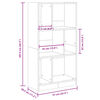 vidaXL bogreol 57x28,5x107,5 cm konstrueret træ hvid