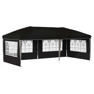 vidaXL Pop-up Festtelt 575 x 289 x 245 cm Sort