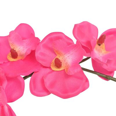 vidaXL kunstig orkidéplante med urtepotte 30 cm rød