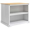 vidaXL K&oslash;kkenvogn 2 pcs Hvid og Honning Voks 112 x 77 x 91,5 cm