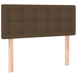 vidaXL sengegavl 80x5x78/88 cm stof m&oslash;rkebrun