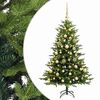 vidaXL Kunstigt juletr&aelig; med julekugle 150 cm 150 LED'er Varm hvid