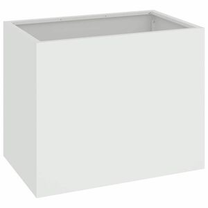 vidaXL Have Blomsterkrukke Hvid 50 x 32 x 40 cm Koldvalset st&aring;l