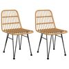 vidaXL havestole 2 stk. 48x62x84 cm polyrattan