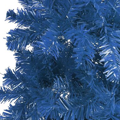 vidaXL smalt juletræ med LED-lys og kuglesæt 150 cm blå