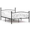vidaXL sengestel med lamelbund 160 x 200 cm metal sort