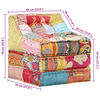 vidaXL modulpuf stof patchwork